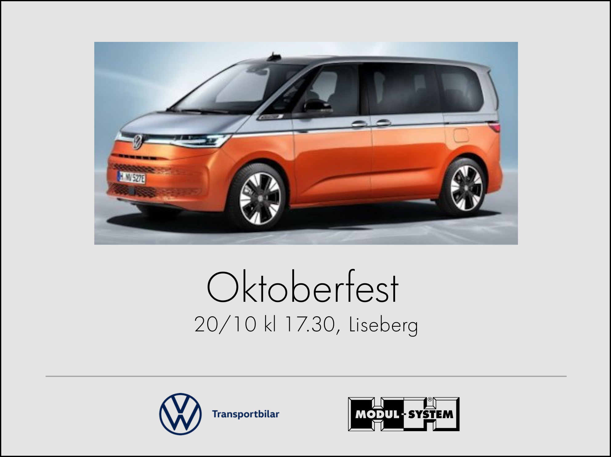 Du är välkommen på Oktoberfest på Liseberg tillsammans med Modul-System och Volkswagen Transportbilar den 20/10